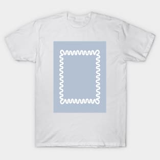 Wavy Lines - Blue White T-Shirt